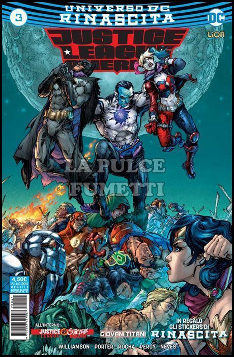 JUSTICE LEAGUE AMERICA # 41 - JUSTICE LEAGUE AMERICA 3 - RINASCITA + STICKERS RINASCITA